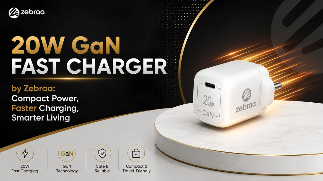 20W GaN Fast Charger by Zebraa: Compact Power, Faster Charging, Smarter Living Zebraa