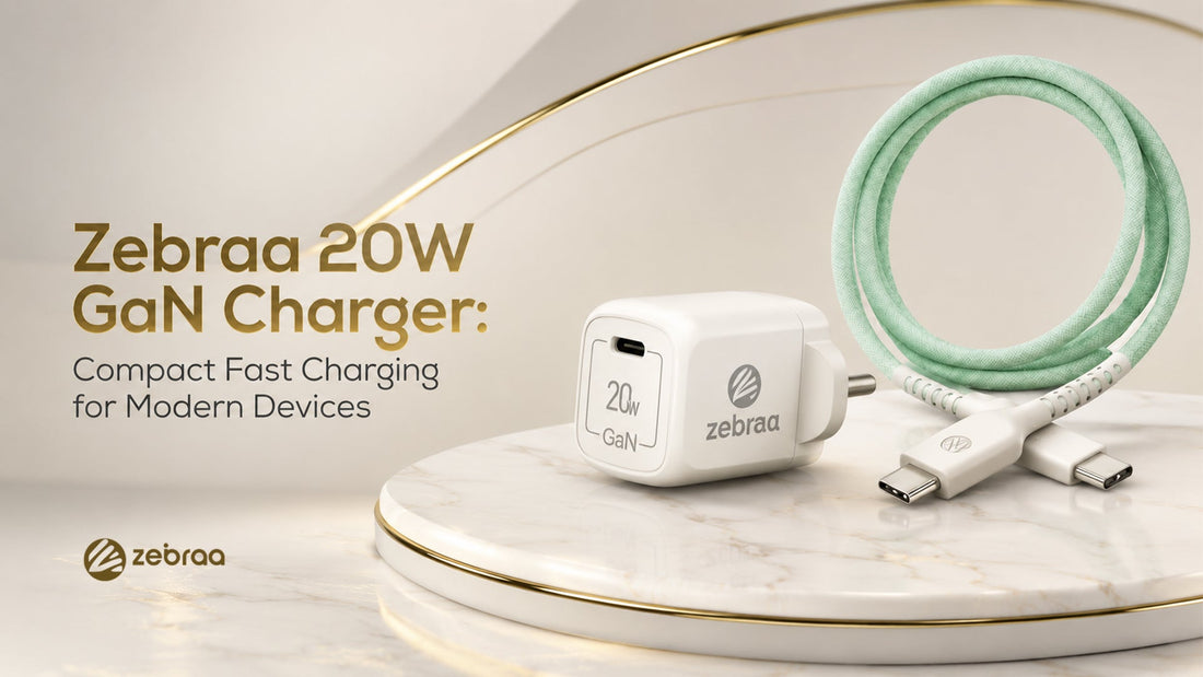 Zebraa 20W GaN Charger: Compact Fast Charging for Modern Devices Zebraa