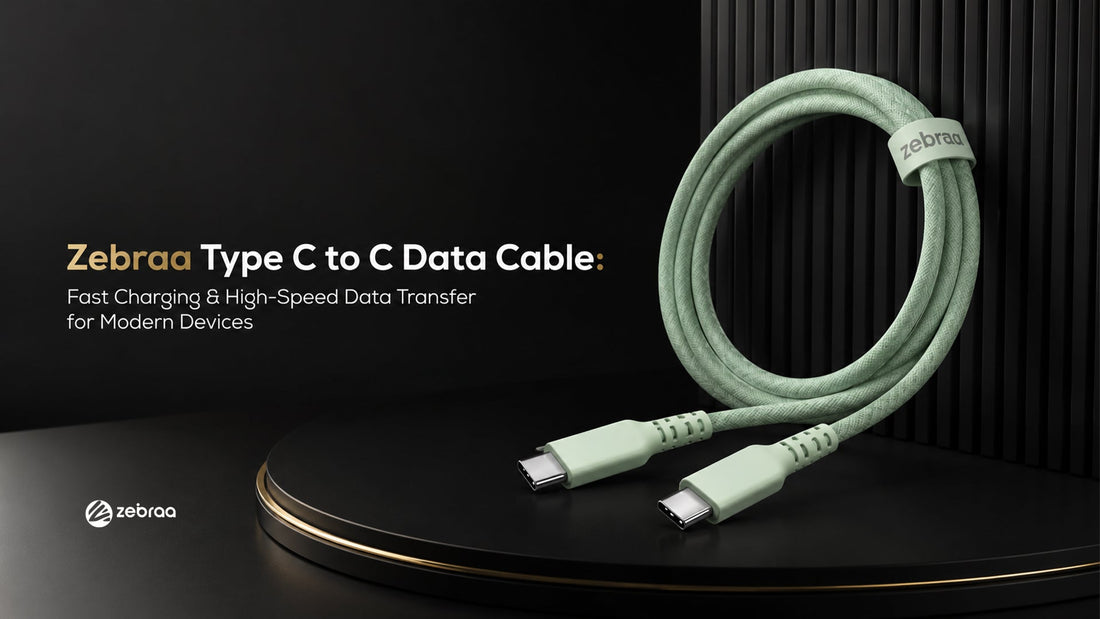 Zebraa Type C to C Data Cable: Fast Charging & High-Speed Data Transfer for Modern Devices Zebraa