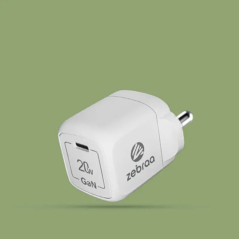 Zebraa Atom 20W GaN Fast Charger Zebraa