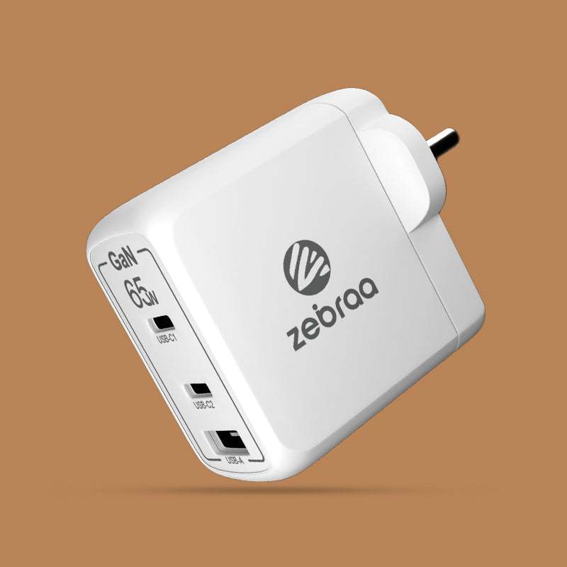 Zebraa Atom 65W GaN Fast Charger Zebraa