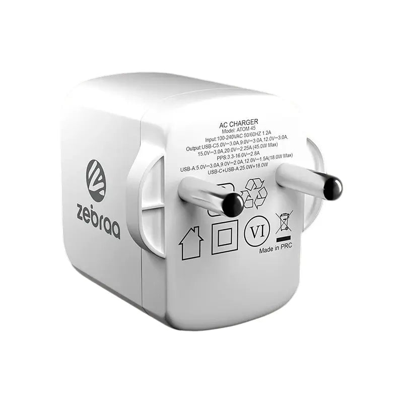Zebraa Atom 45W GaN Fast Charger Zebraa