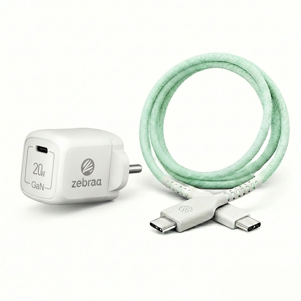 Zebraa Atom 20W GaN Fast Charger Zebraa