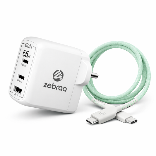 Zebraa Atom 65W GaN Fast Charger Zebraa