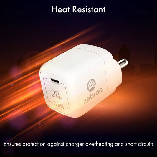 Zebraa Atom 20W GaN Fast Charger Zebraa