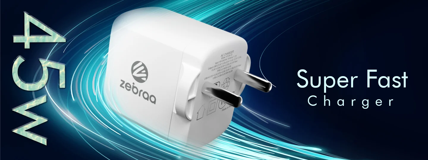 zebraa 45w superfast charger